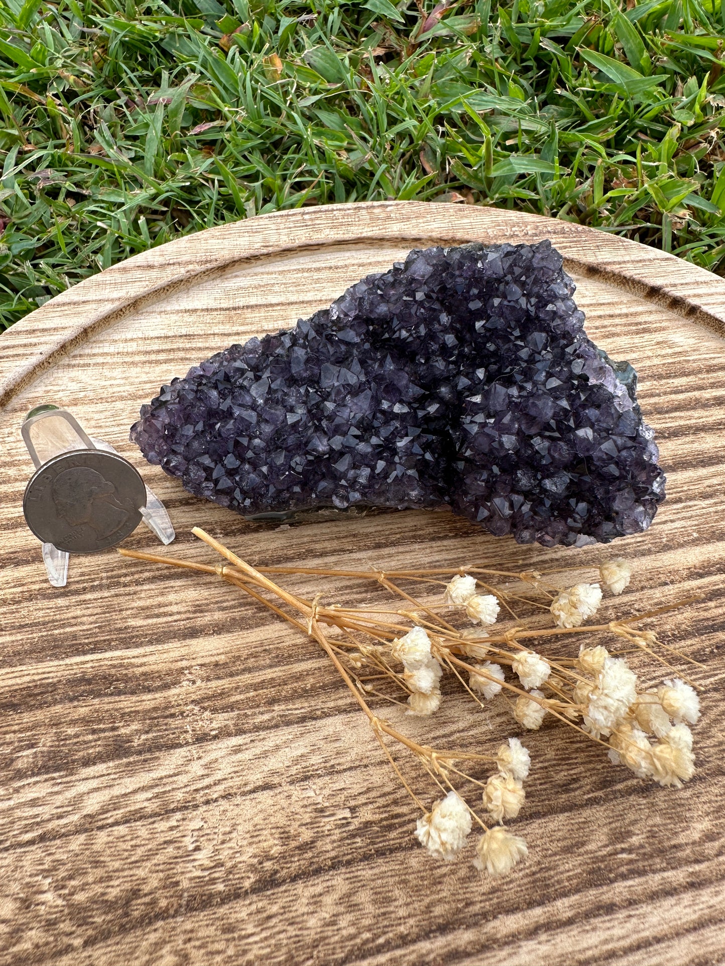 Amethyst cluster, deep purple high quality