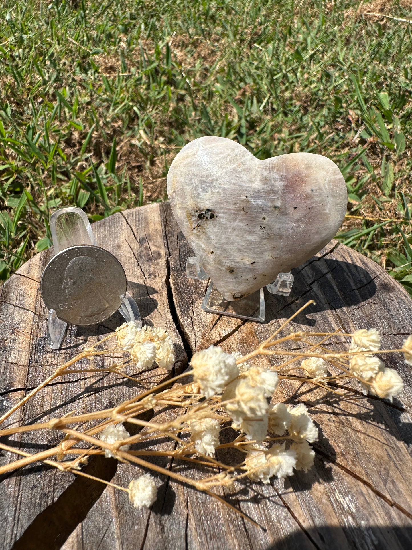 Blue moonstone crystal bundle, blue flash moonstone crystals, moonstone heart, freeform, slab, tower, snail carving