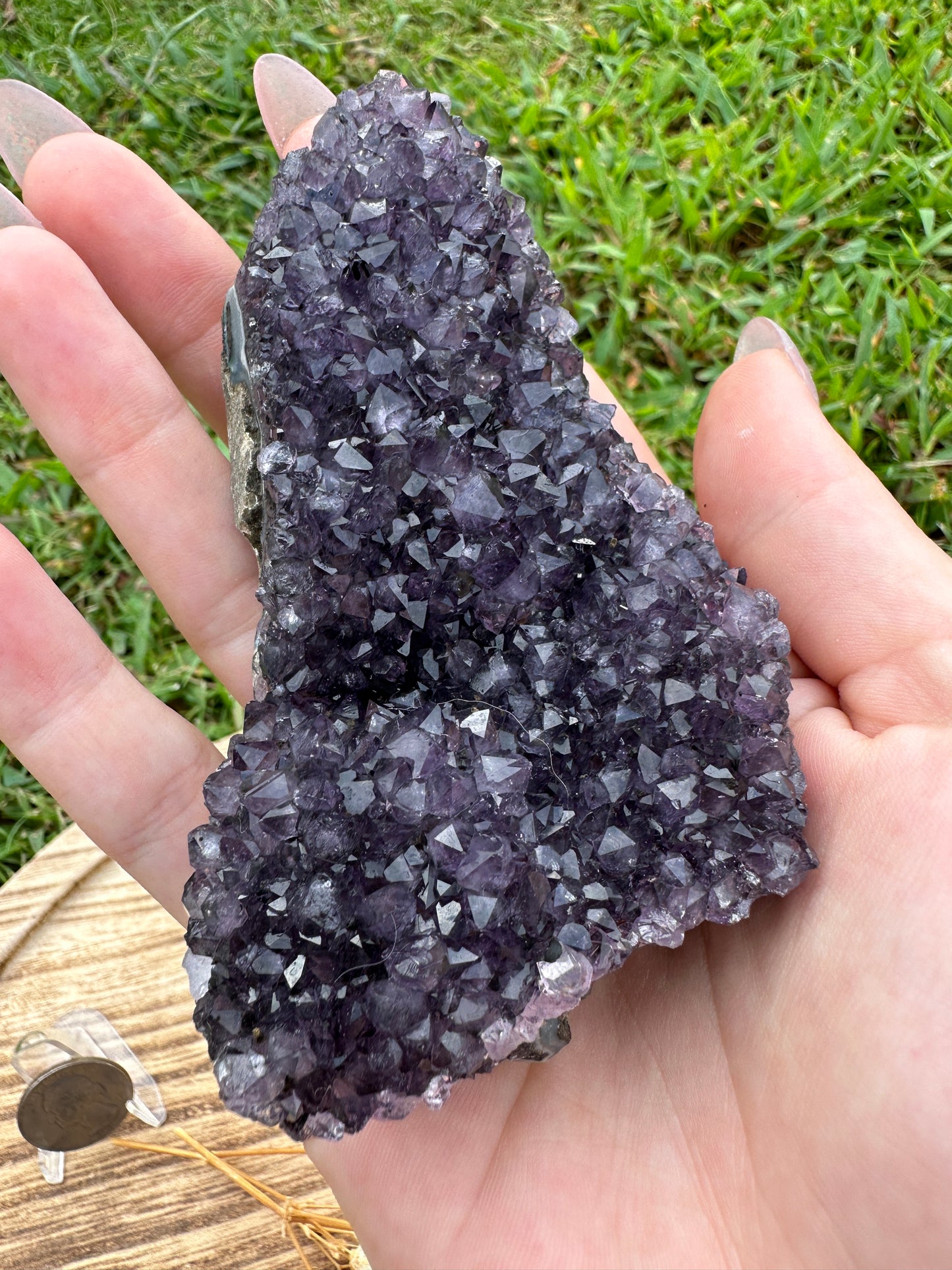 Amethyst cluster, deep purple high quality