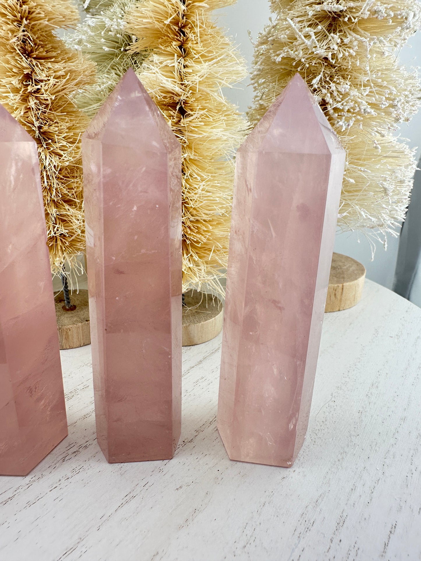 Rose quartz points, rose quartz tower, rose quartz specimen, gifts for women