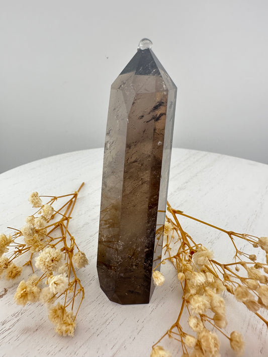 Smoky quartz point, smoky quartz tower, smoky quartz specimen, high quality smoky quartz