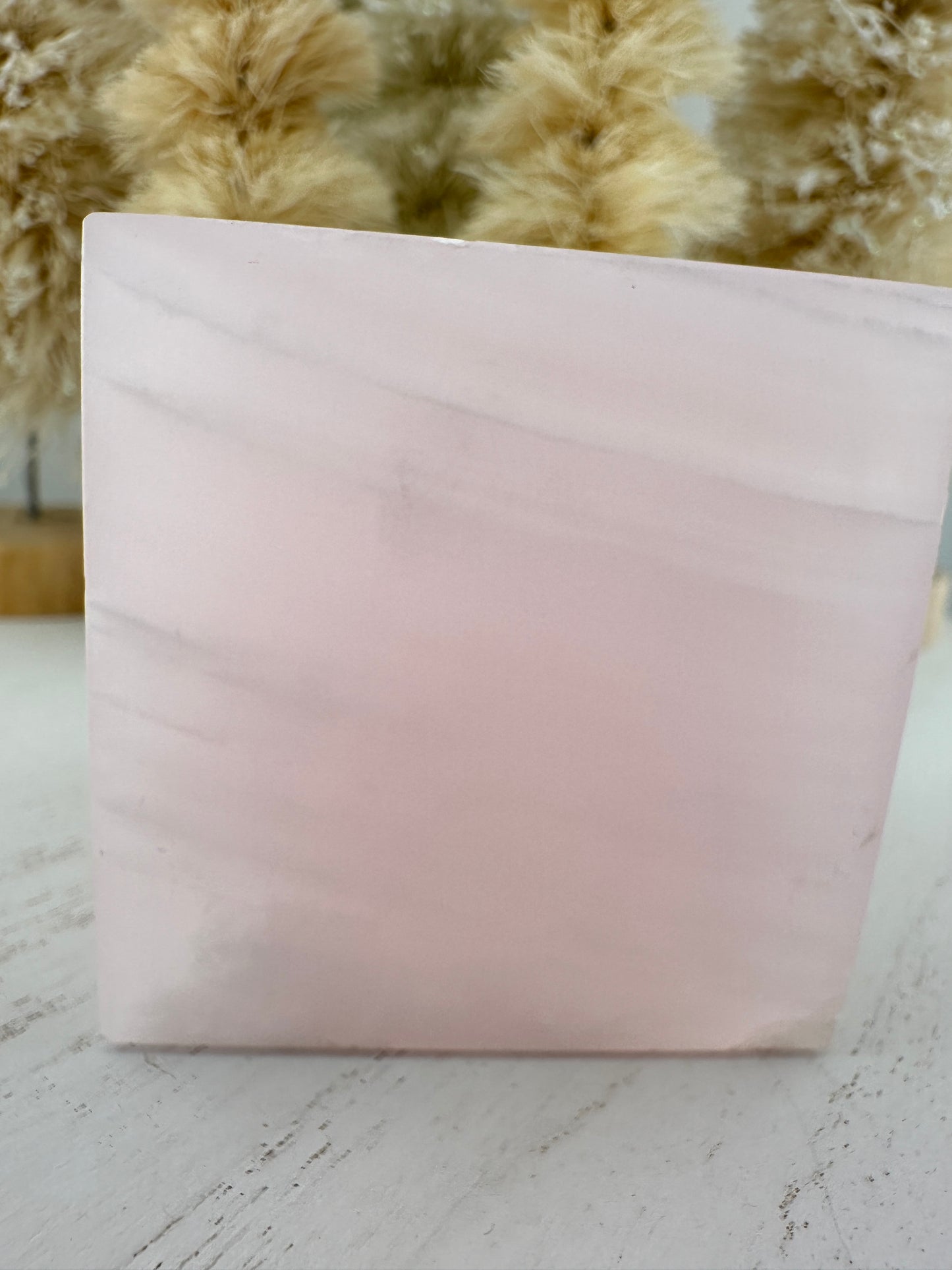 Pink mangano calcite cube