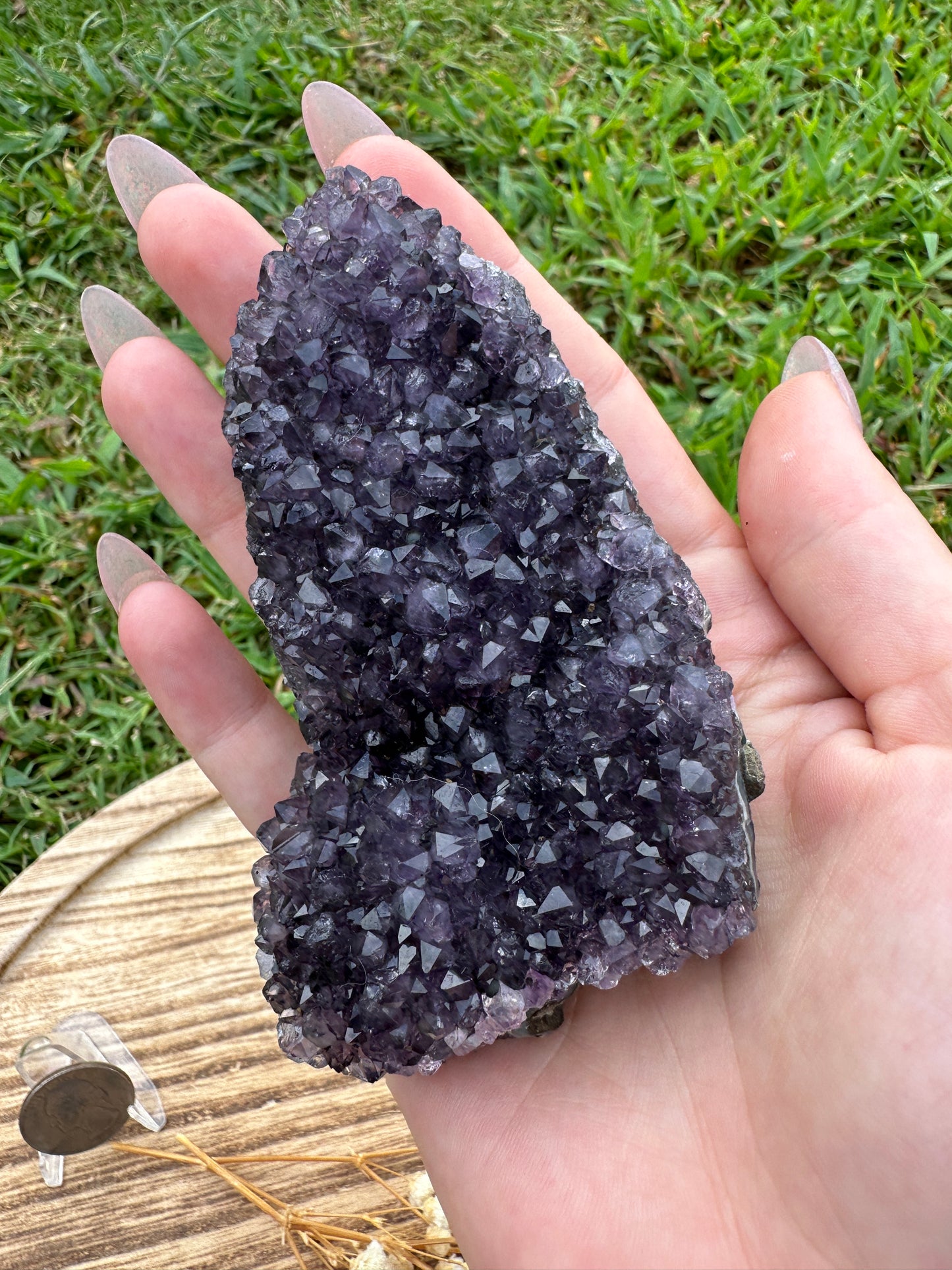 Amethyst cluster, deep purple high quality