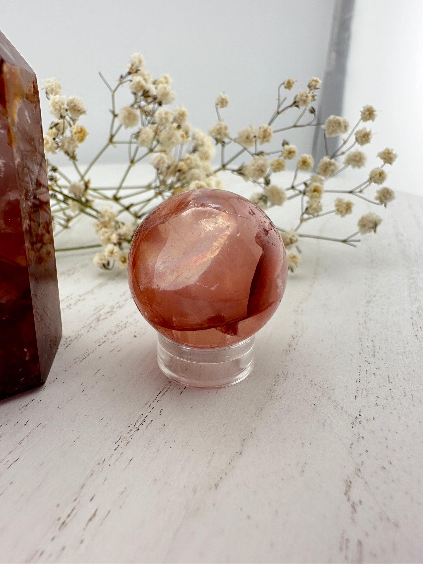 Fire quartz small point and sphere bundle