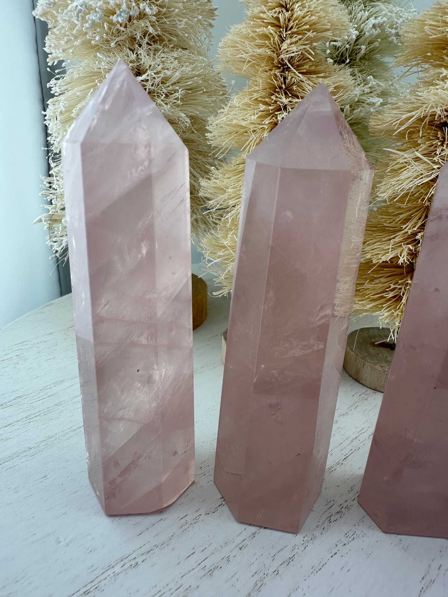 Rose quartz points, rose quartz tower, rose quartz specimen, gifts for women