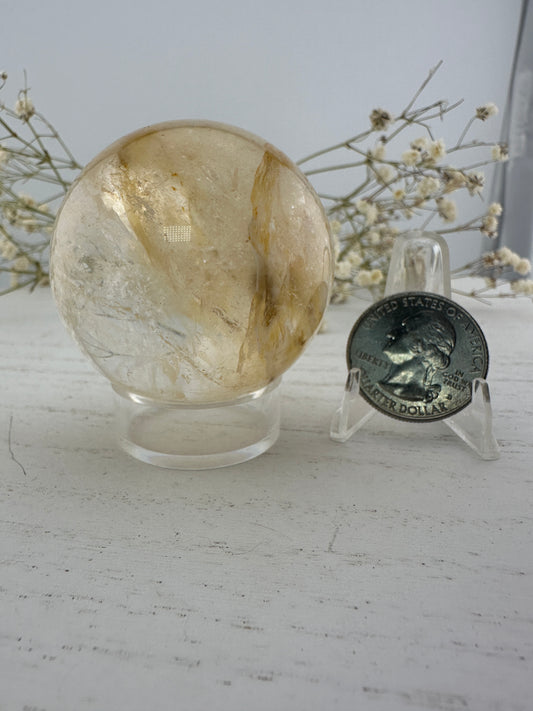 Golden healer/yellow fire quartz sphere B