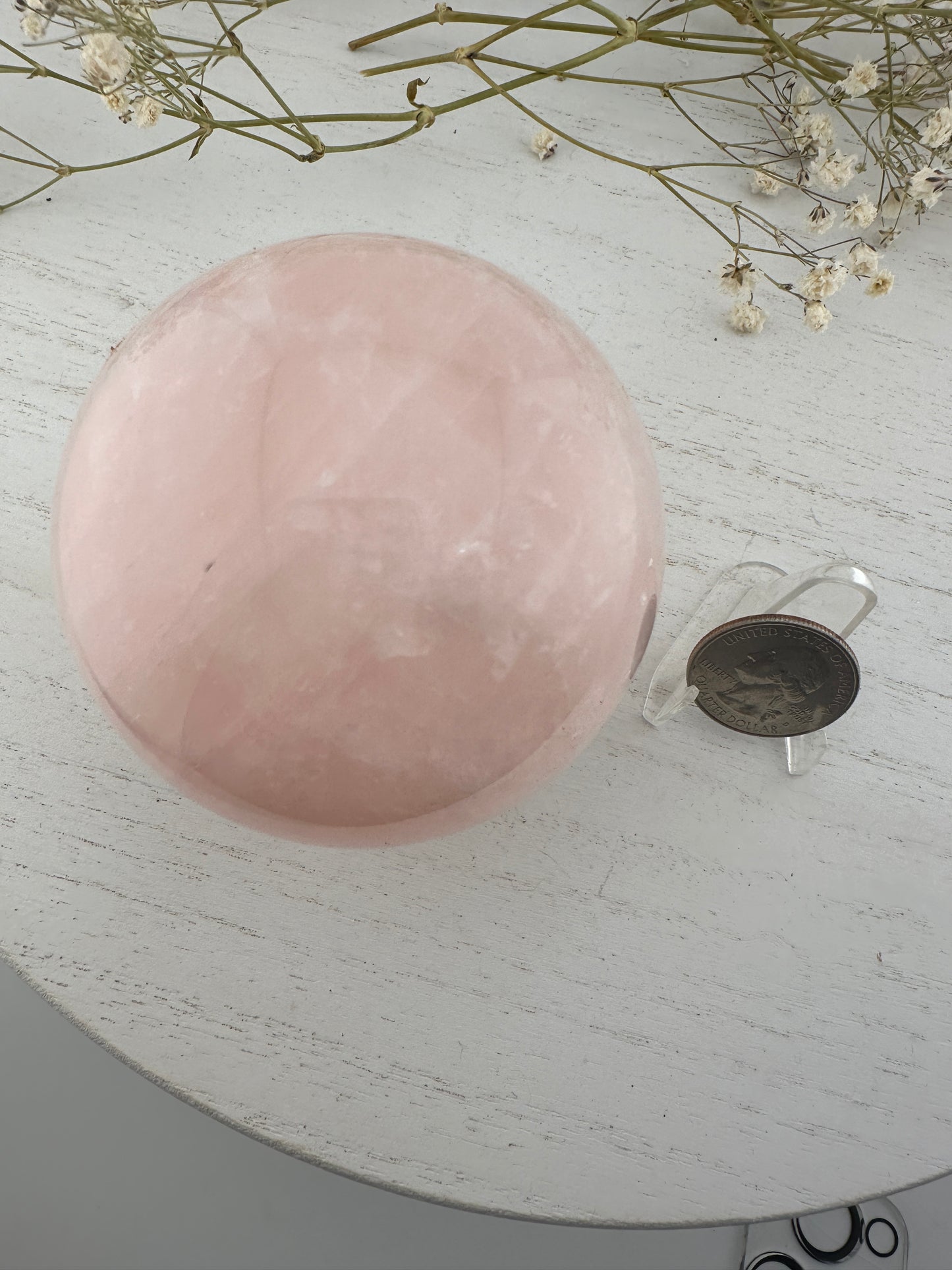 Rose quartz sphere, rose quartz carving, rose quartz specimen