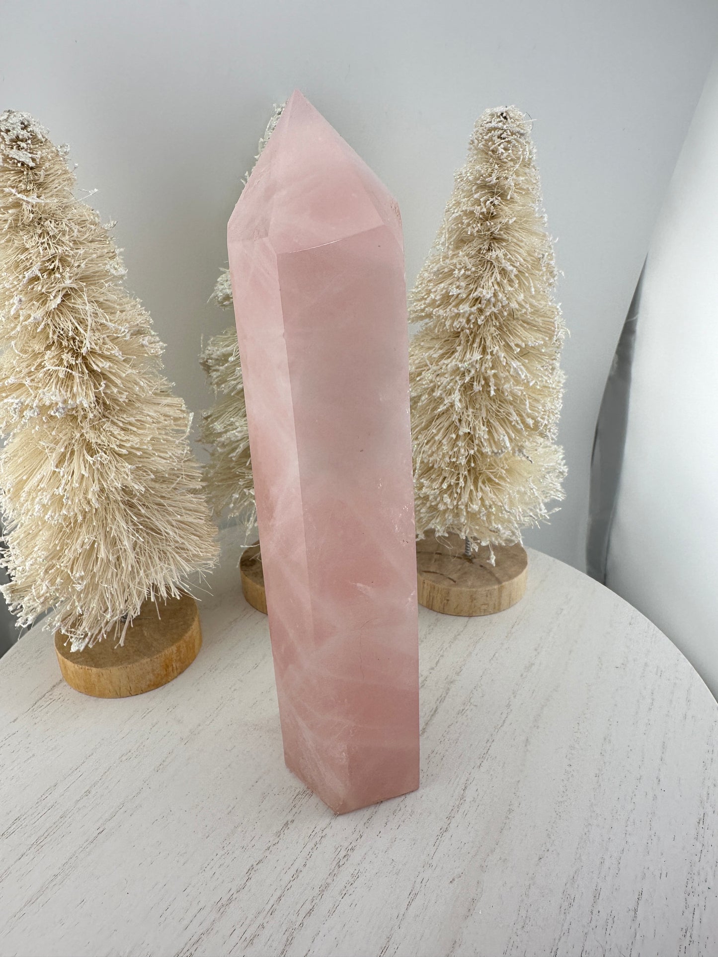 XL rose quartz tower