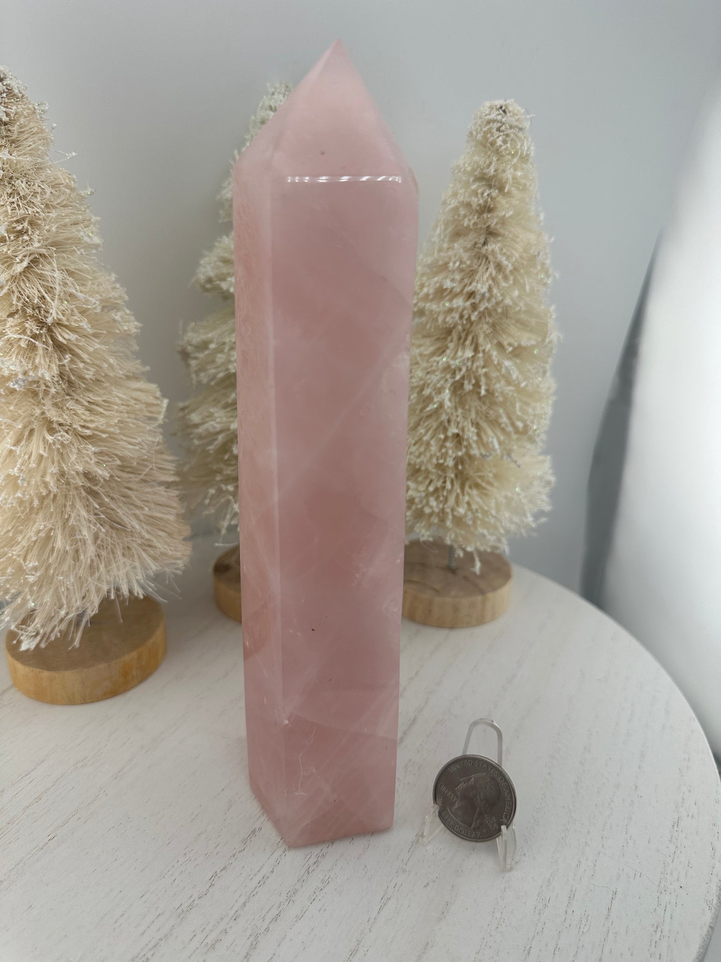 XL rose quartz tower