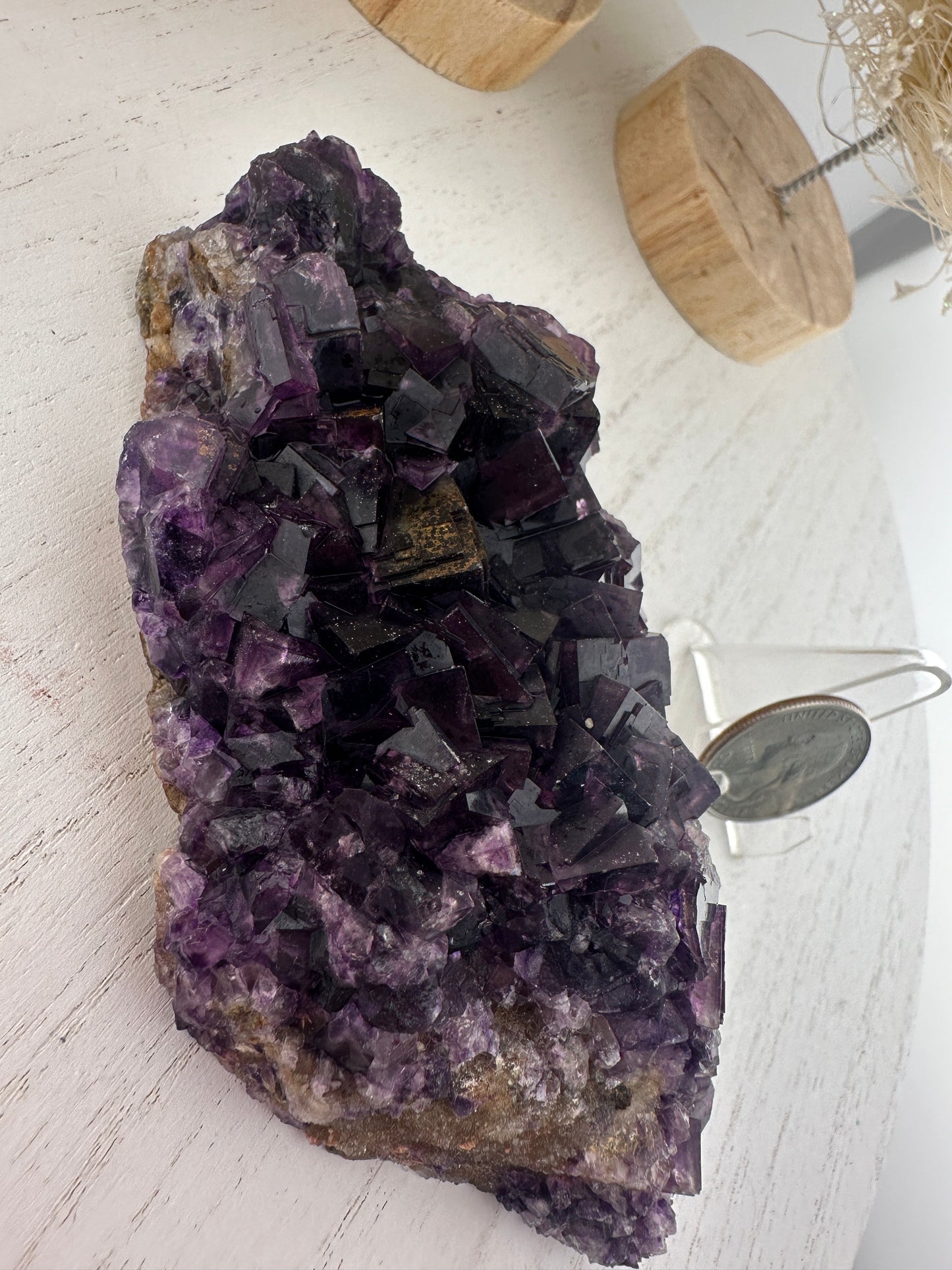 Purple cubic fluorite specimen B