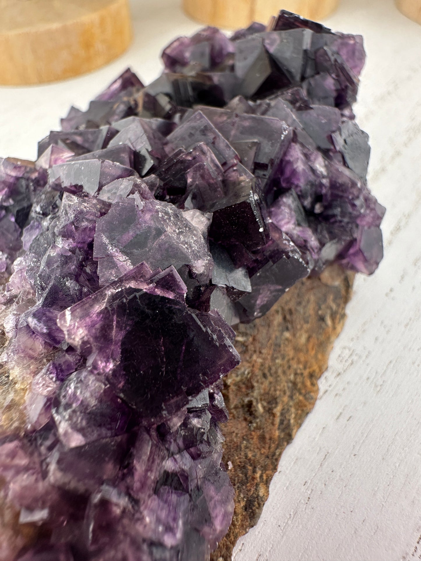 Purple cubic fluorite specimen B