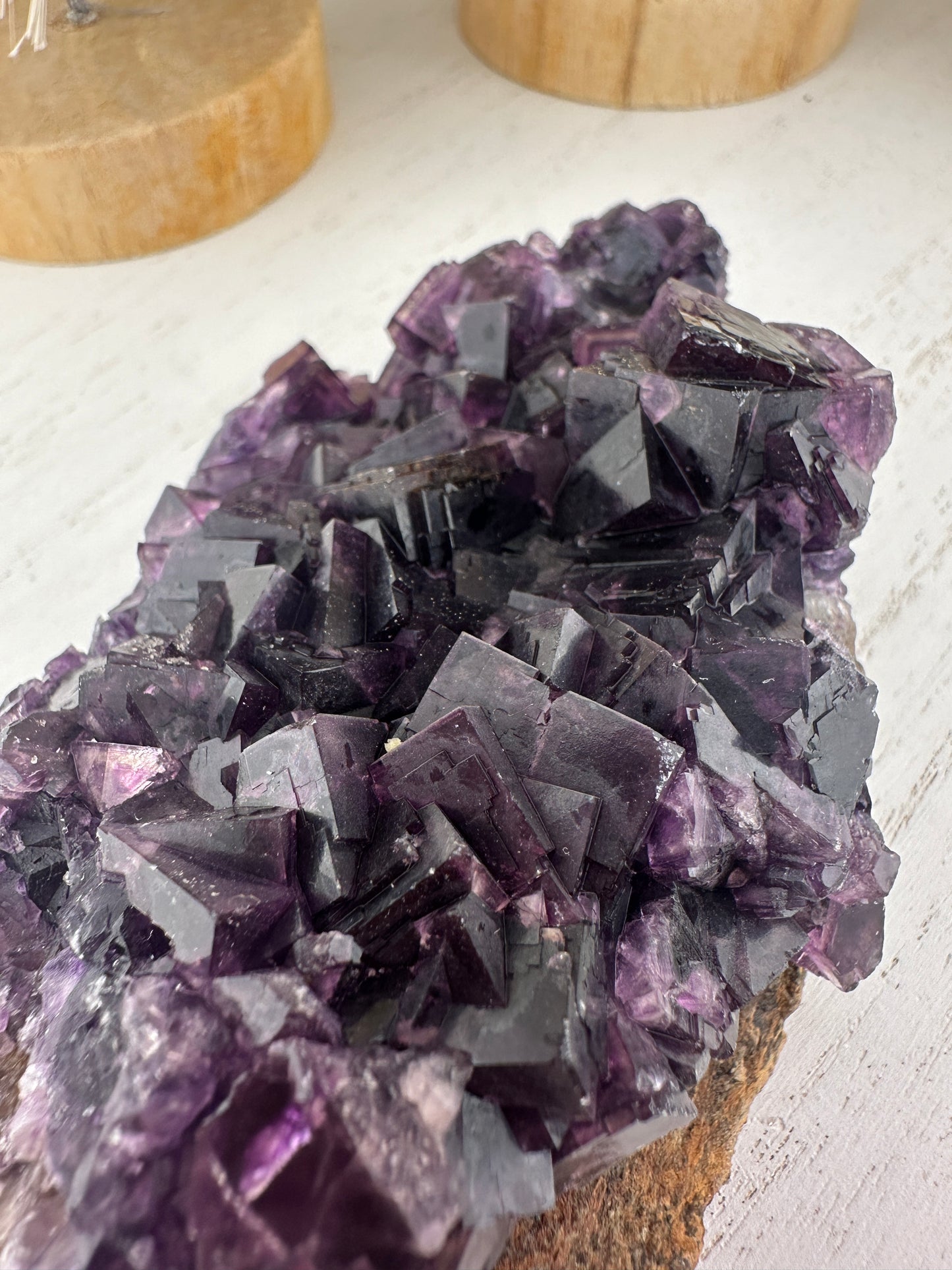 Purple cubic fluorite specimen B