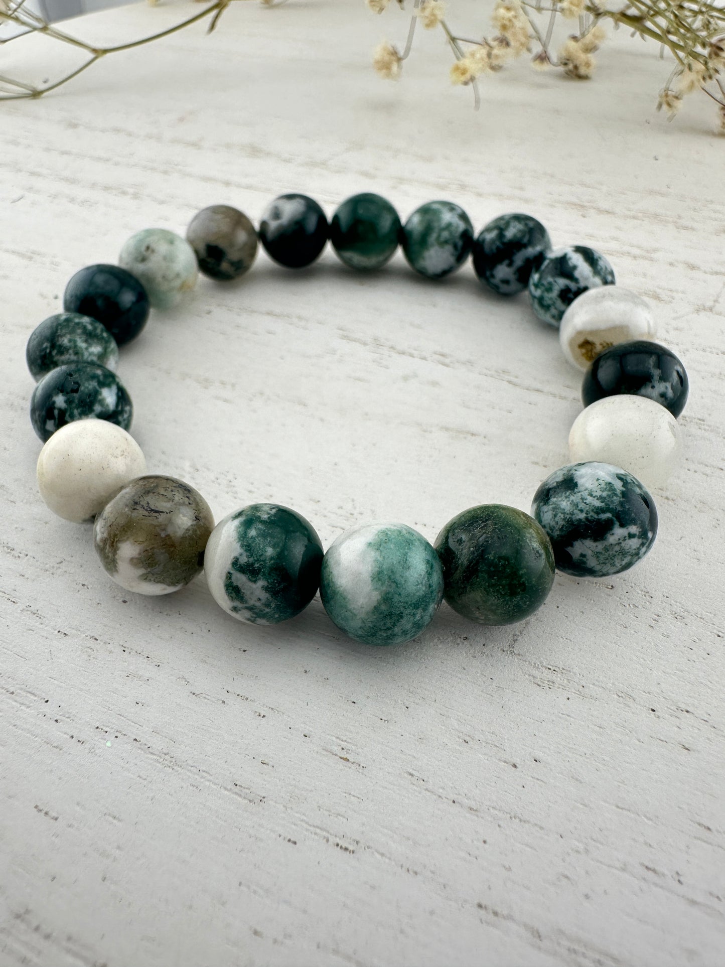 Moss agate bracelet