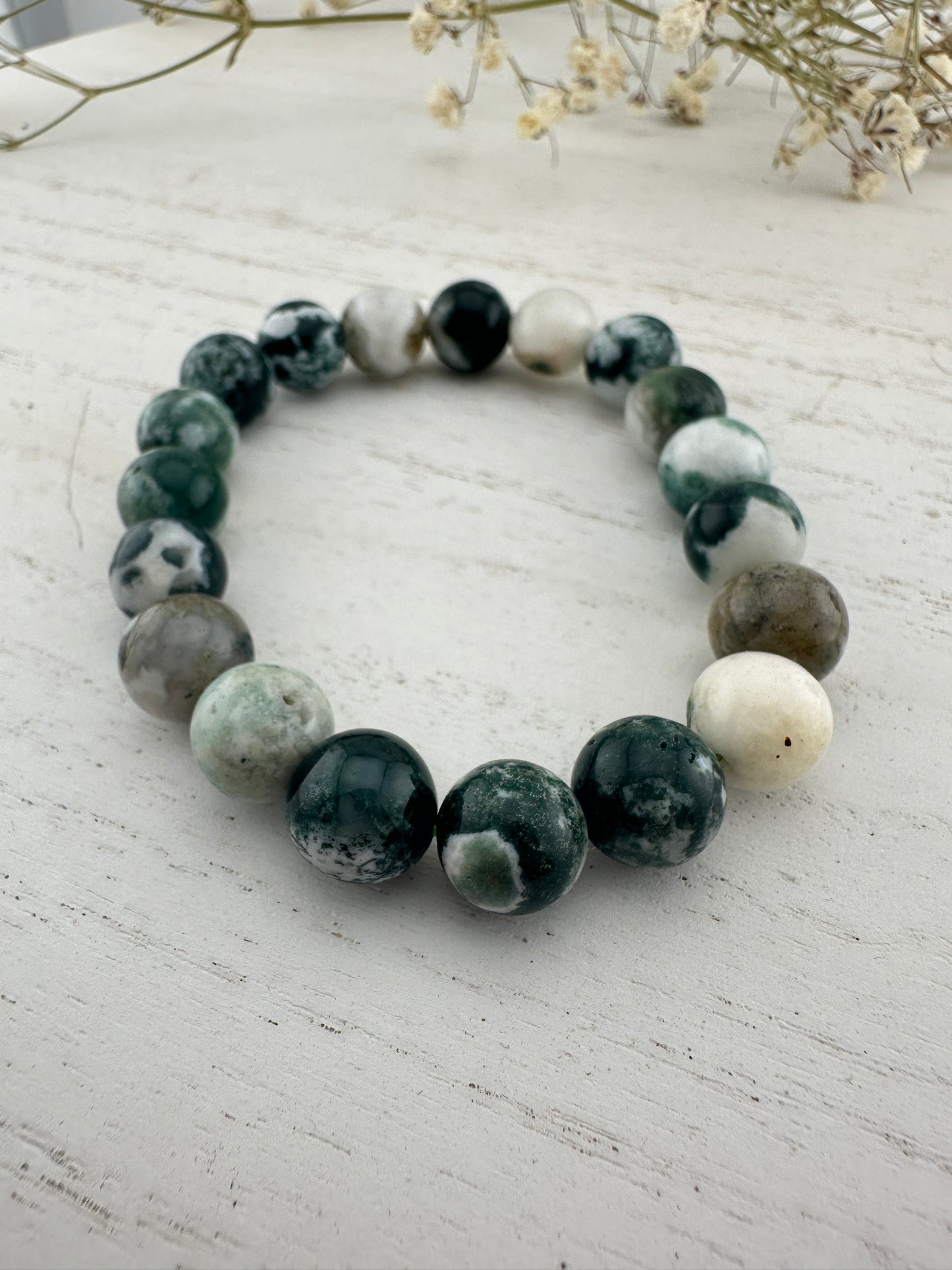 Moss agate bracelet