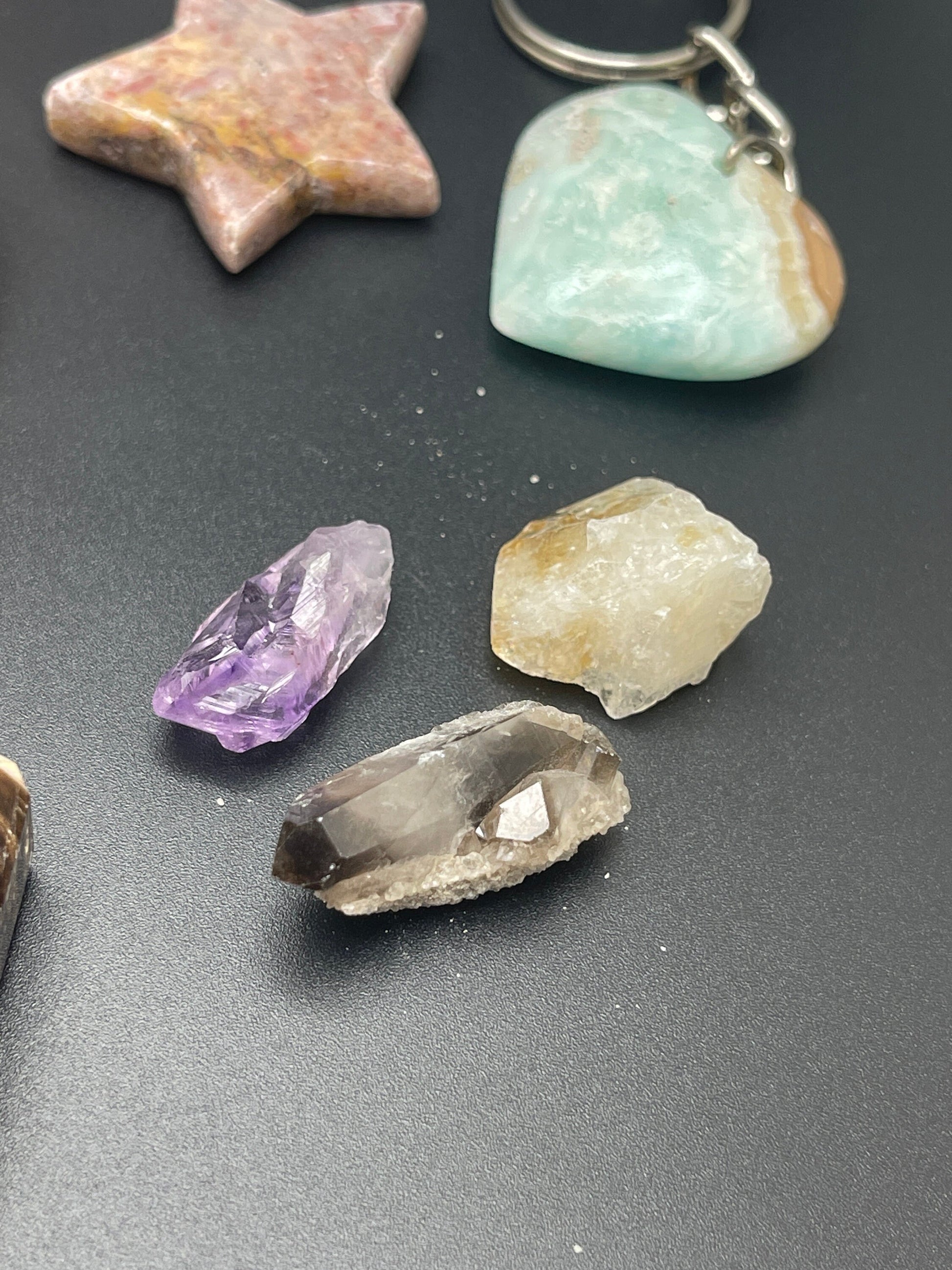 Crystal lot #4 towers, keychain, stones