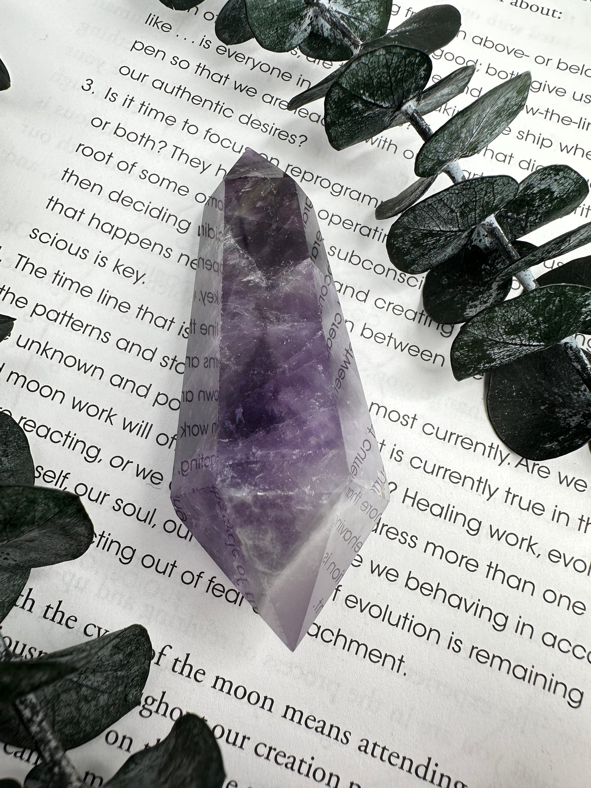 Double terminated amethyst, DT dream amethyst, chevron amethyst double point