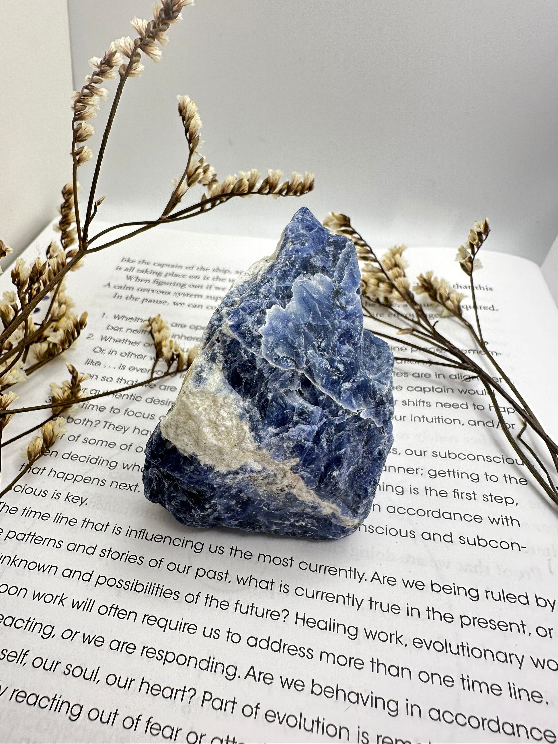 Raw sodalite chunk, rough sodalite freeform