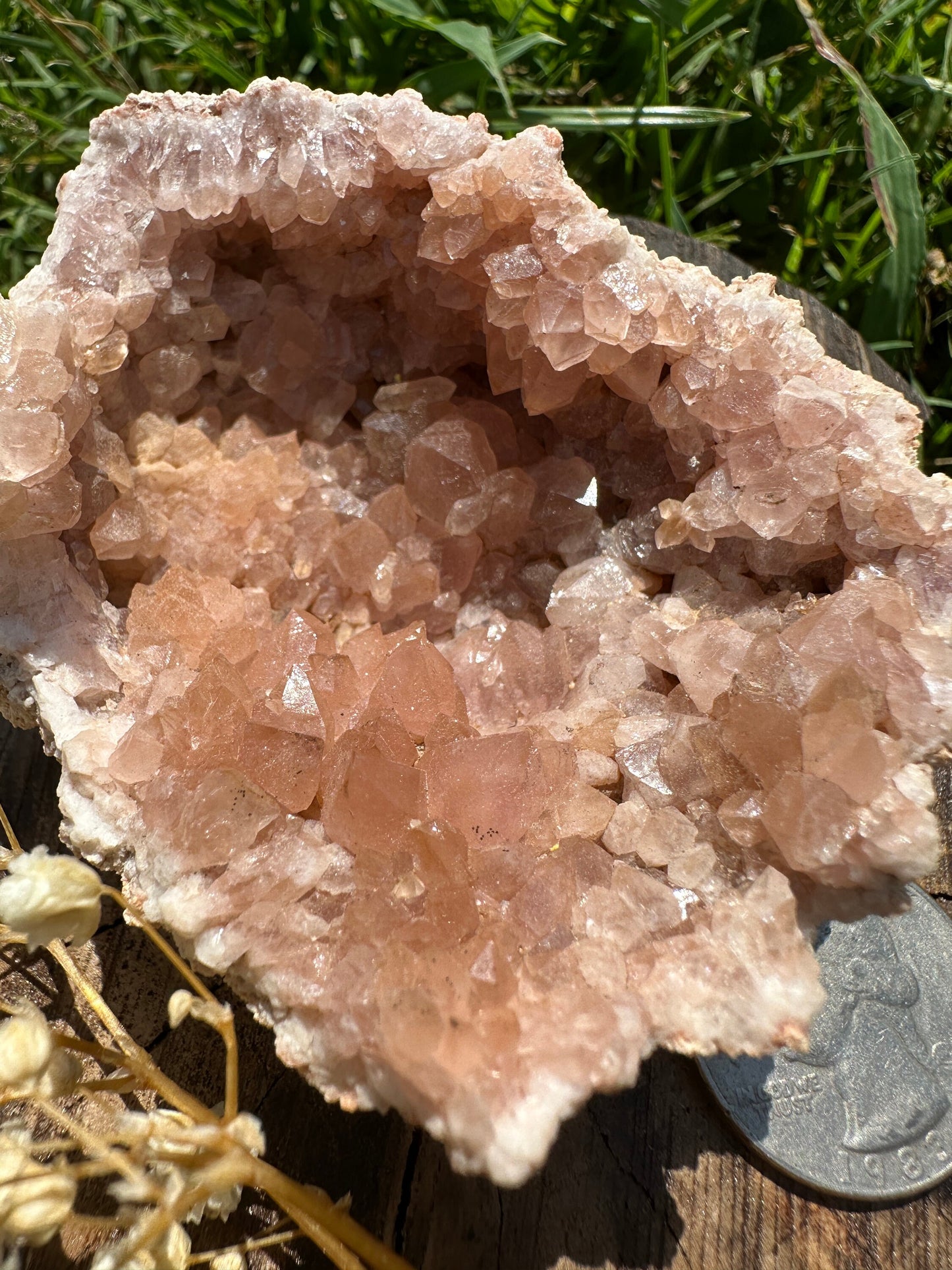 Pink amethyst cluster A, pink amethyst geode, pink amethyst specimen